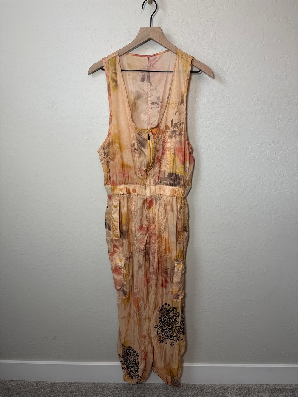 Free People Movement Colorburst Embroidered Jumpsuit Size Small - Picture 3 of 6